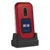 Doro 6060 - Rouge - socle de rechargement